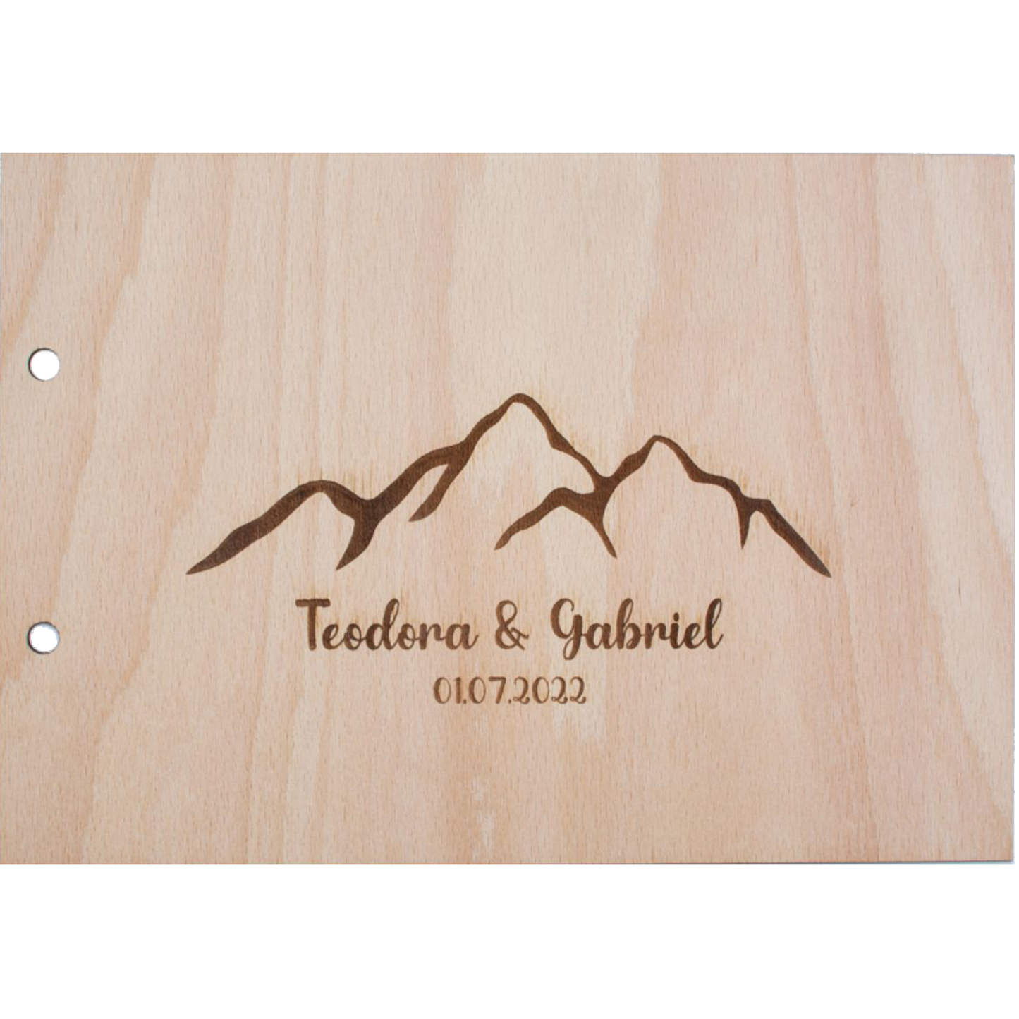Album Foto GuestBook Nunta HH1591 Personalizat din lemn Munte 30 x 21