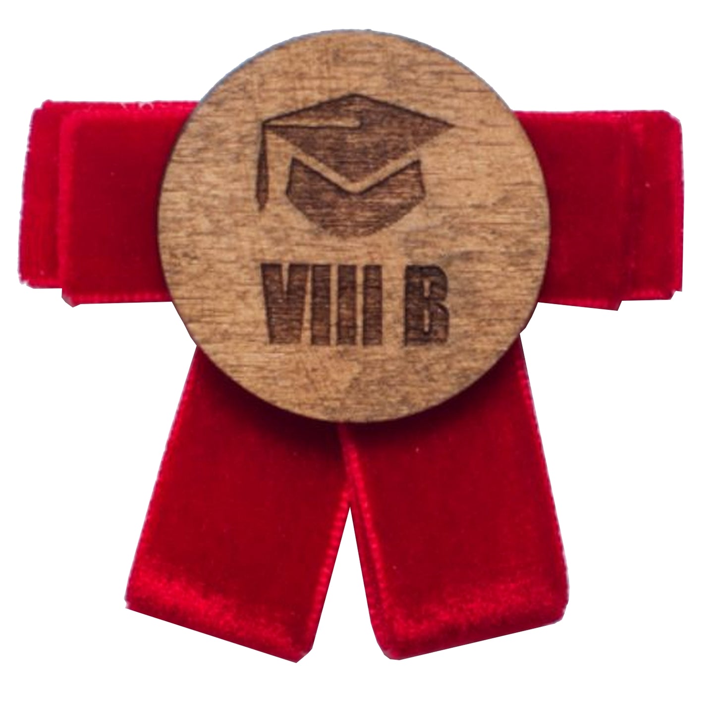 Brosa Insigna Personalizata din Lemn HH1637 3x3 cm