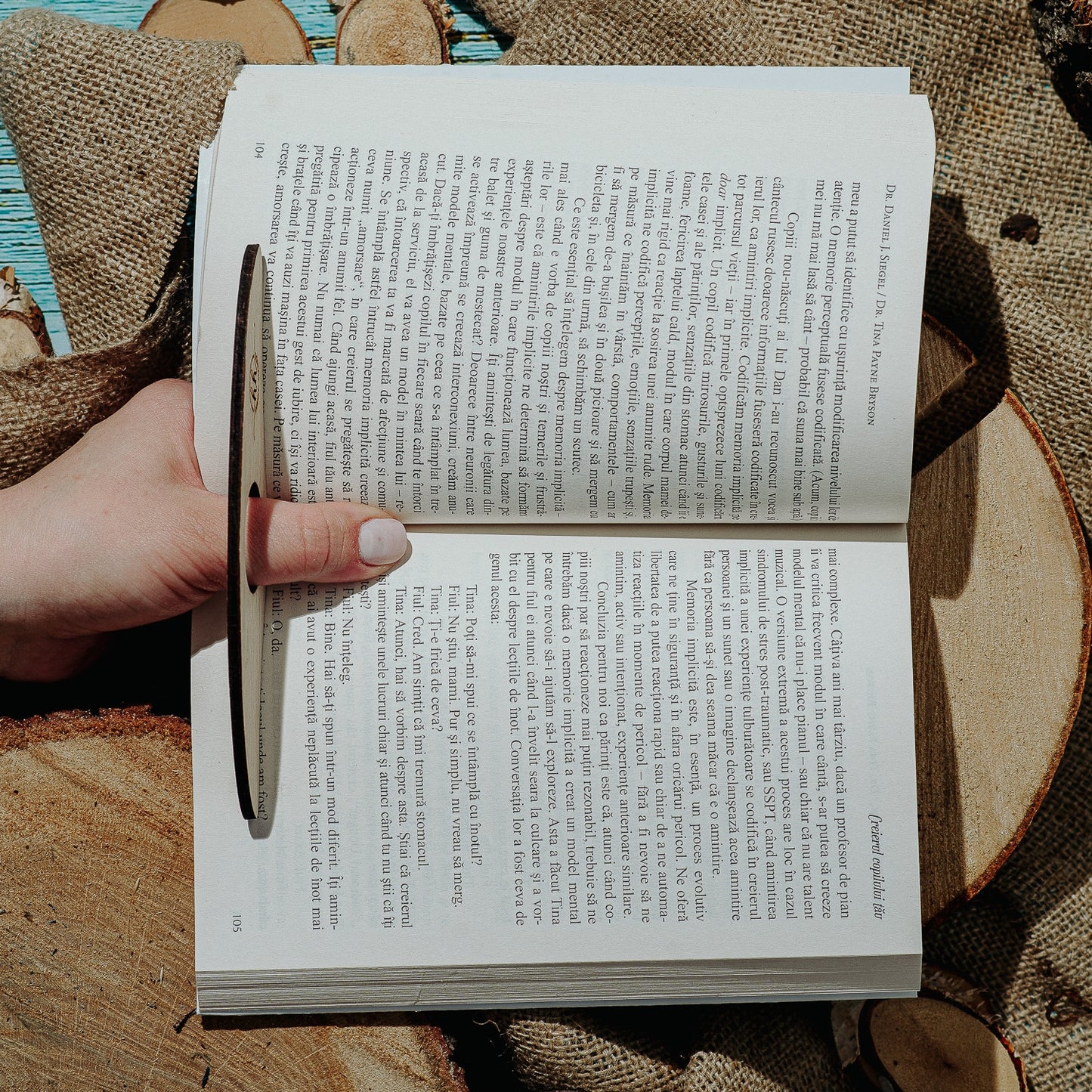 Suport de Carte pentru citit din lemn HH959 Personalizat 16x5.3 cm