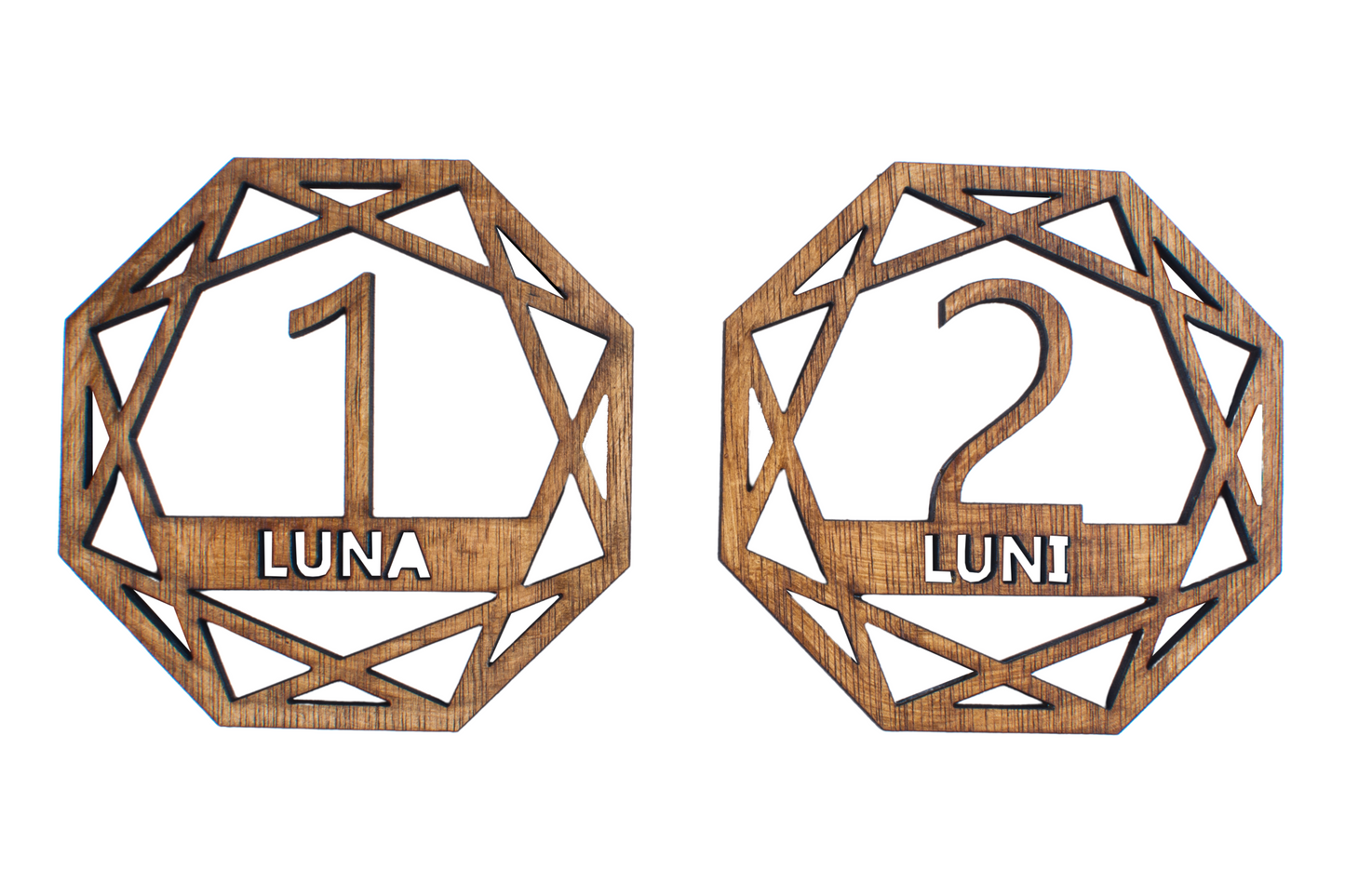 Set carduri Personalizabile, HandyHands, bebe Milestone 1-12 luni din lemn