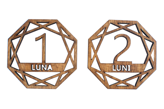 Set carduri Personalizabile, HandyHands, bebe Milestone 1-12 luni din lemn