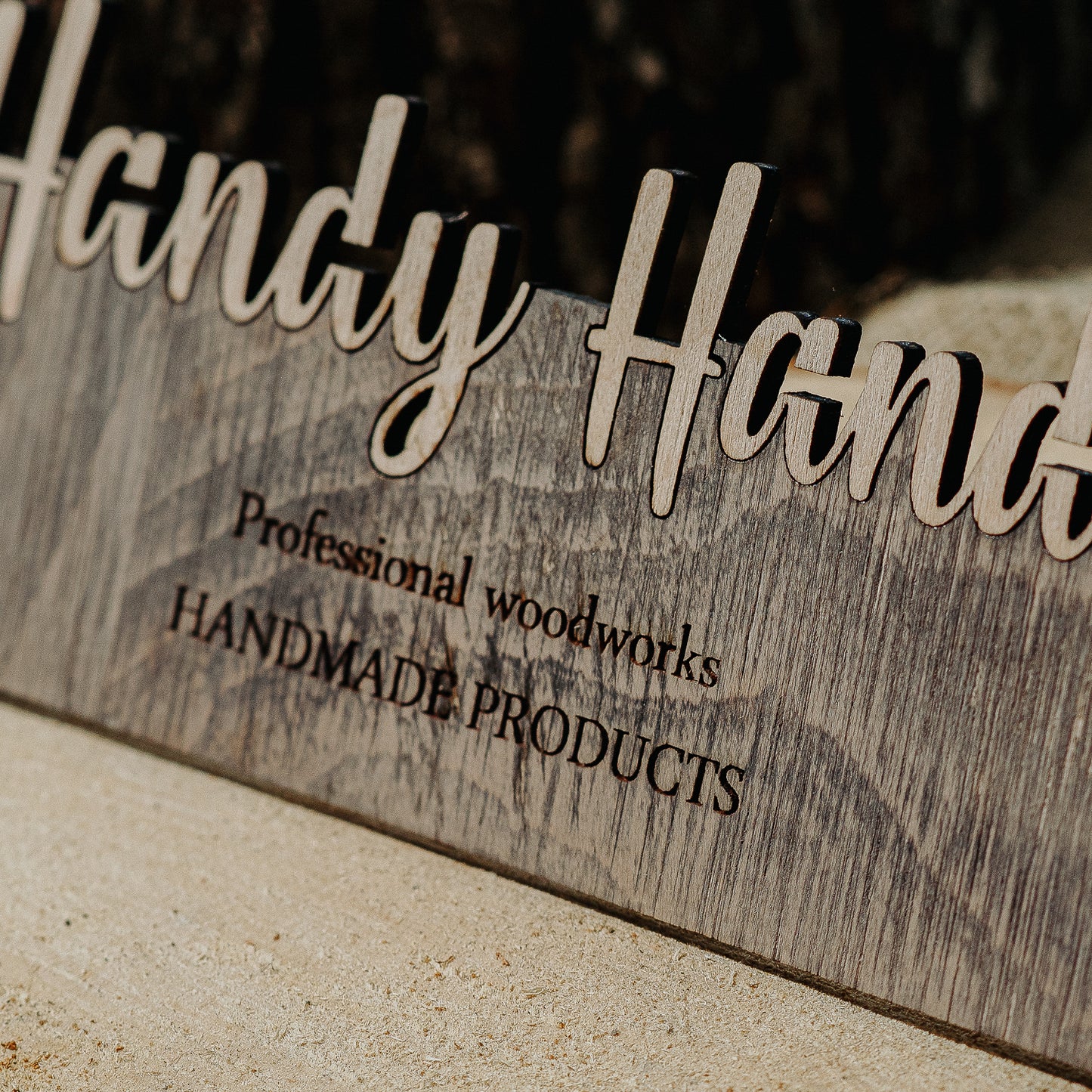 Suport din lemn HH926 Nume pentru Birou 19X6 cm