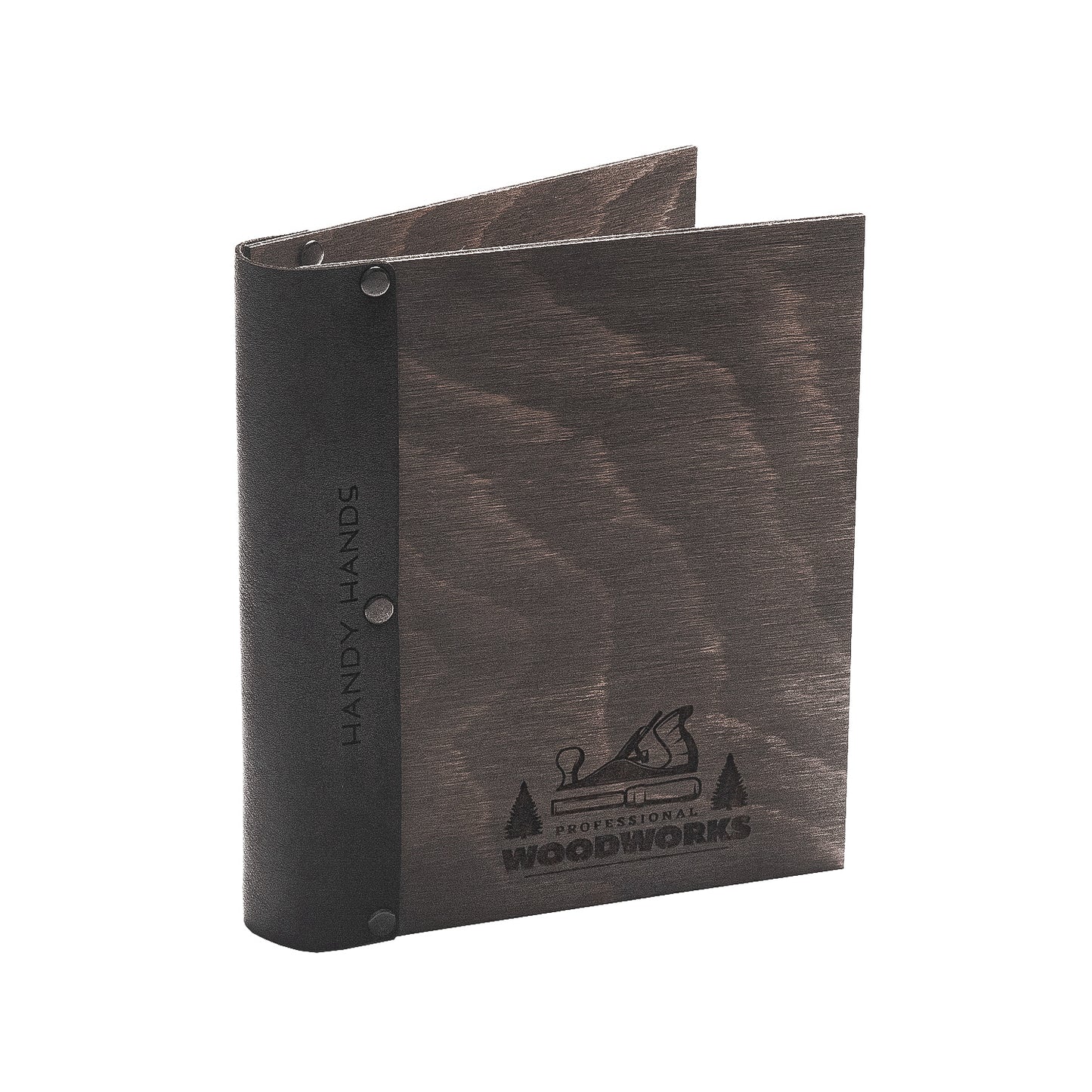 Agenda Premium din lemn HH934 cu margine de Piele Personalizata dimensiune A5 17.3x21 cm
