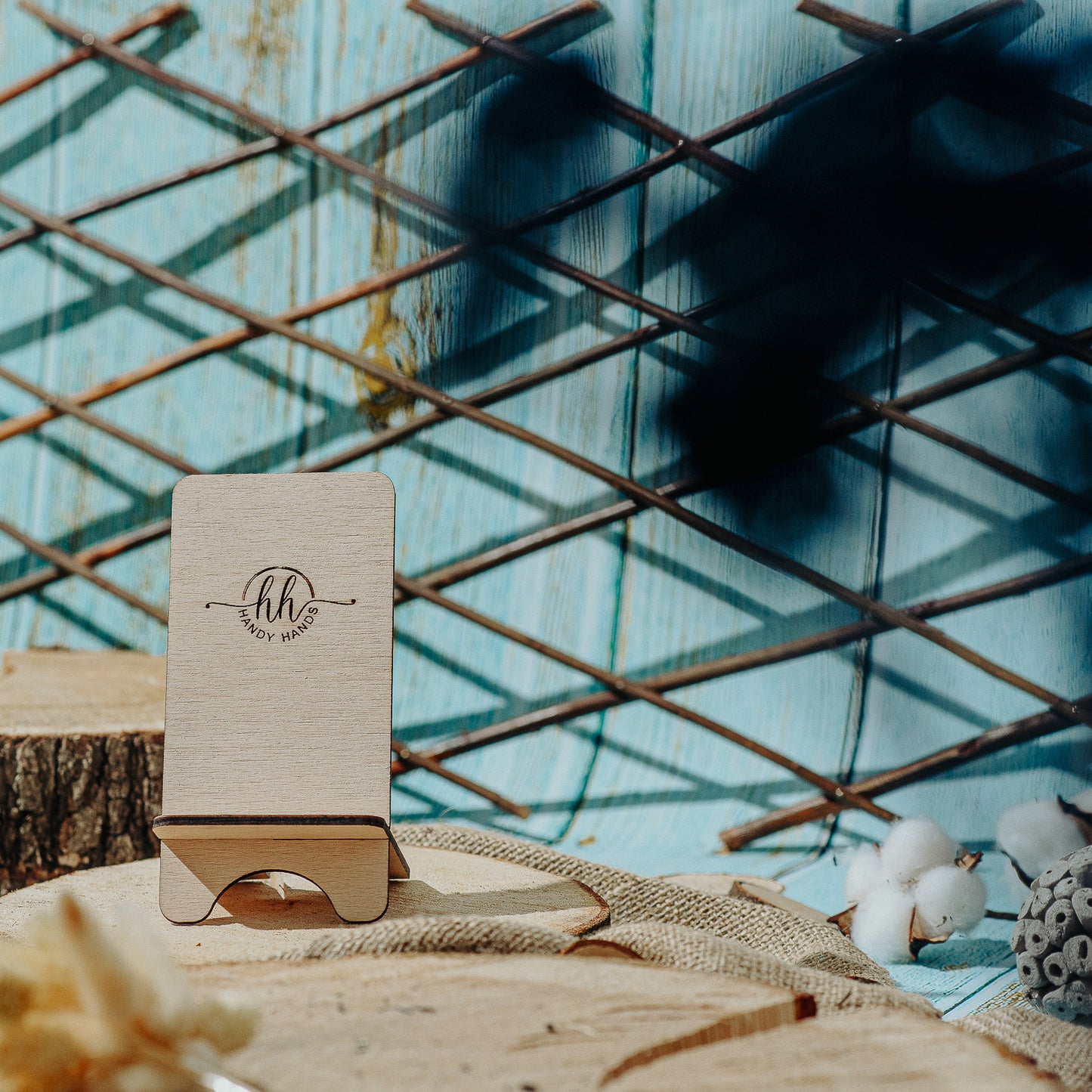 Suport de Telefon din lemn HH957 Personalizat 7.5x15 cm