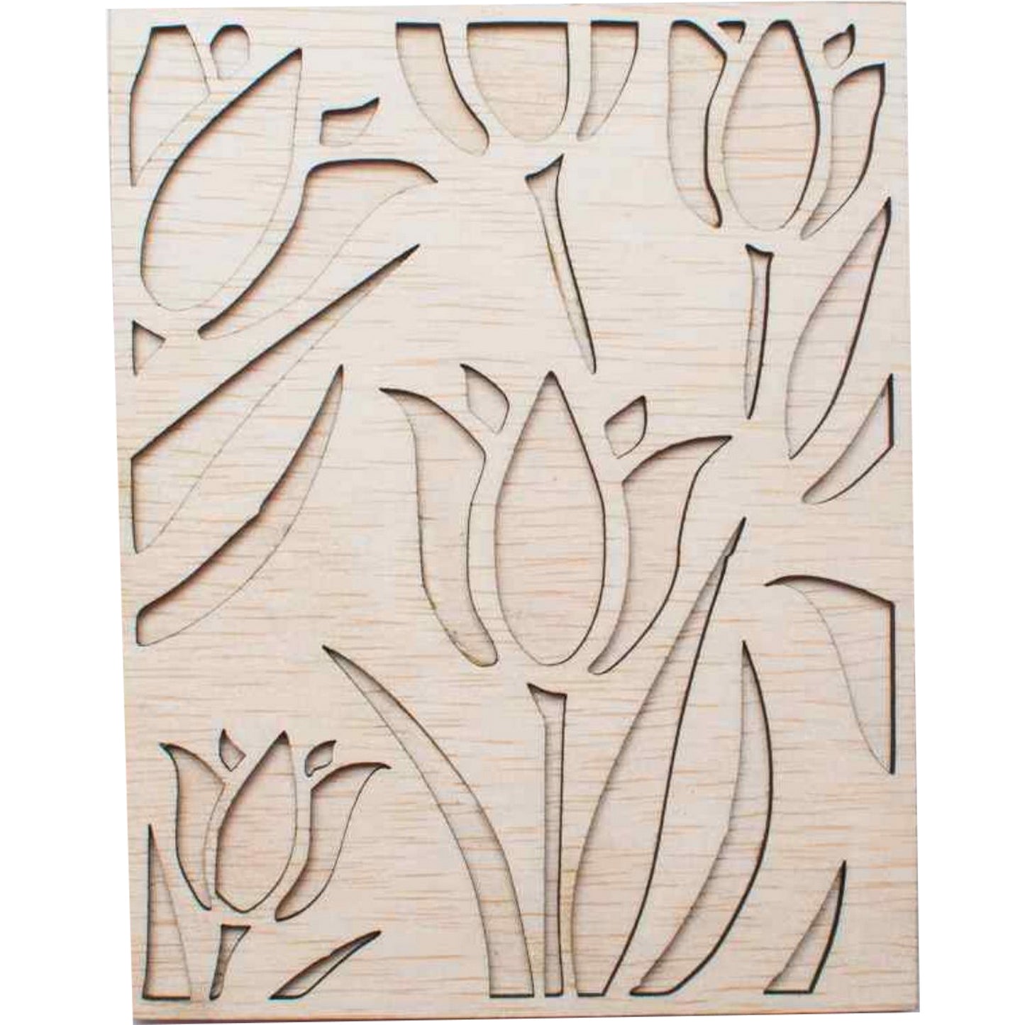Decor Lalele Blank HH1513 din lemn pentru Licheni