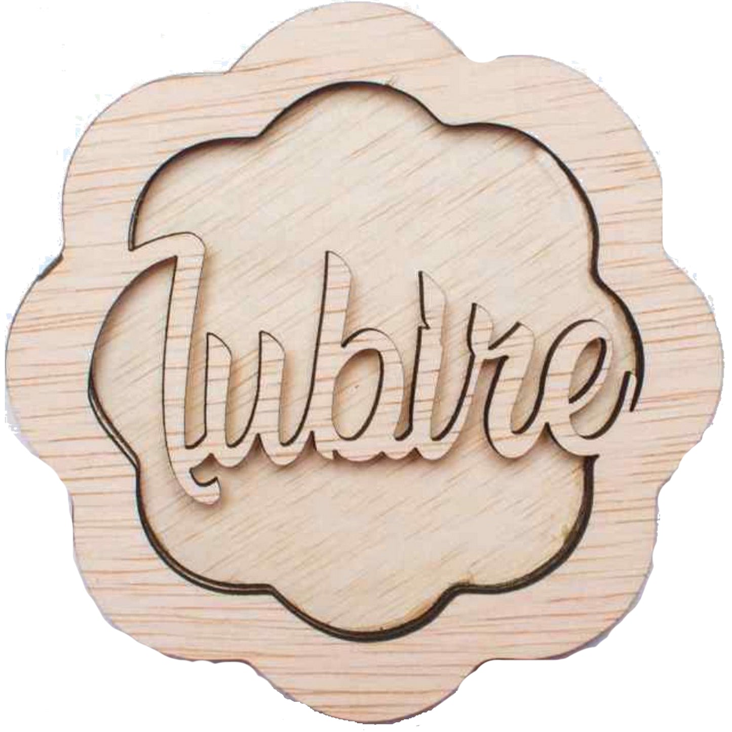 Decor Floare cu Iubire Blank HH1518 din lemn pentru Licheni
