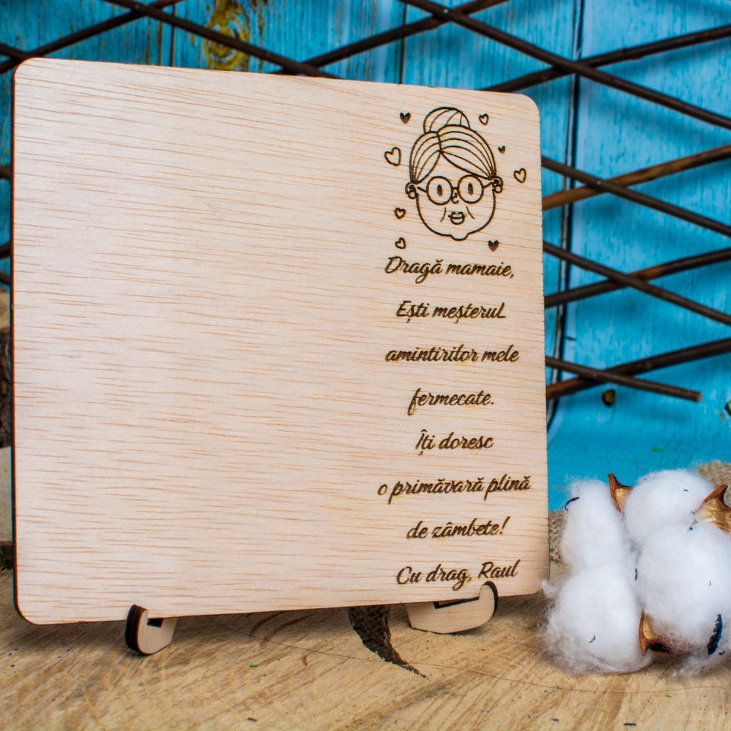 Rama Foto Personalizata HH1570 pentru Bunici din lemn