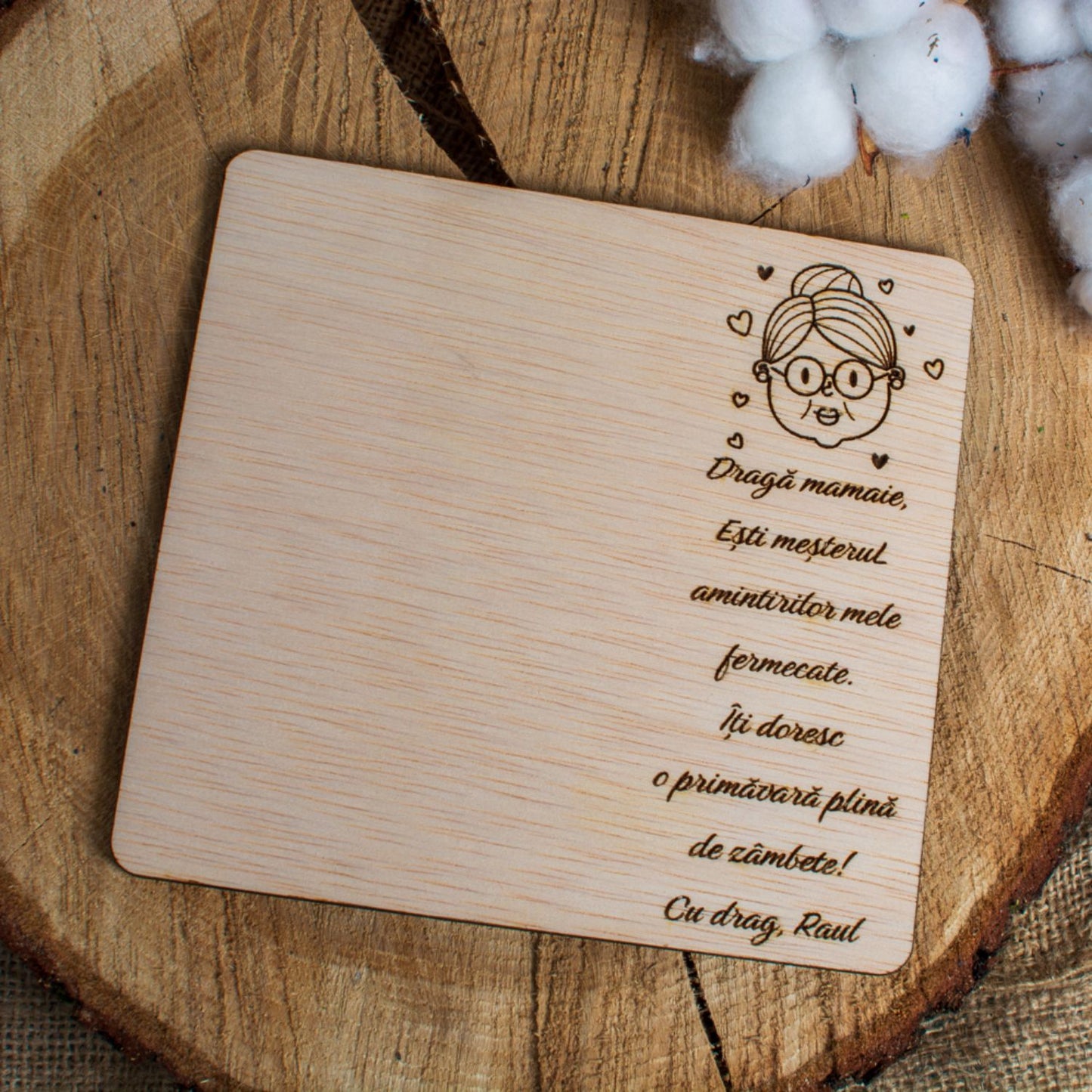 Rama Foto Personalizata HH1570 pentru Bunici din lemn