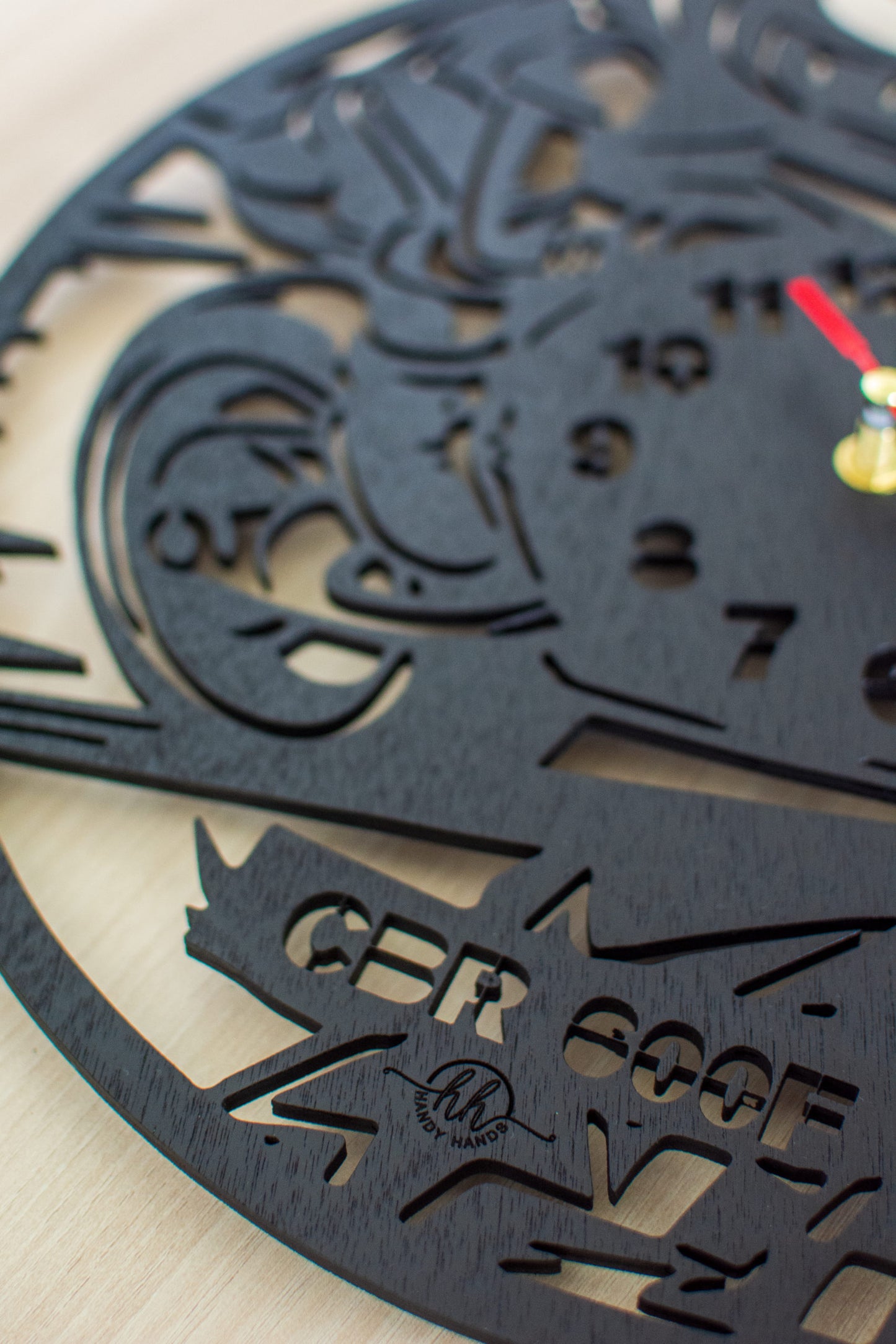 Ceas Decorativ Personalizabil din lemn HH263 Motor, CBR 600F
