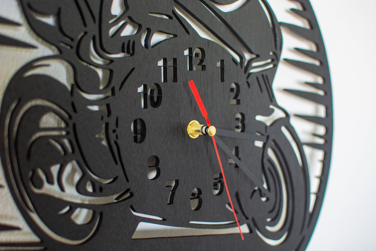 Ceas Decorativ Personalizabil din lemn HH263 Motor, CBR 600F