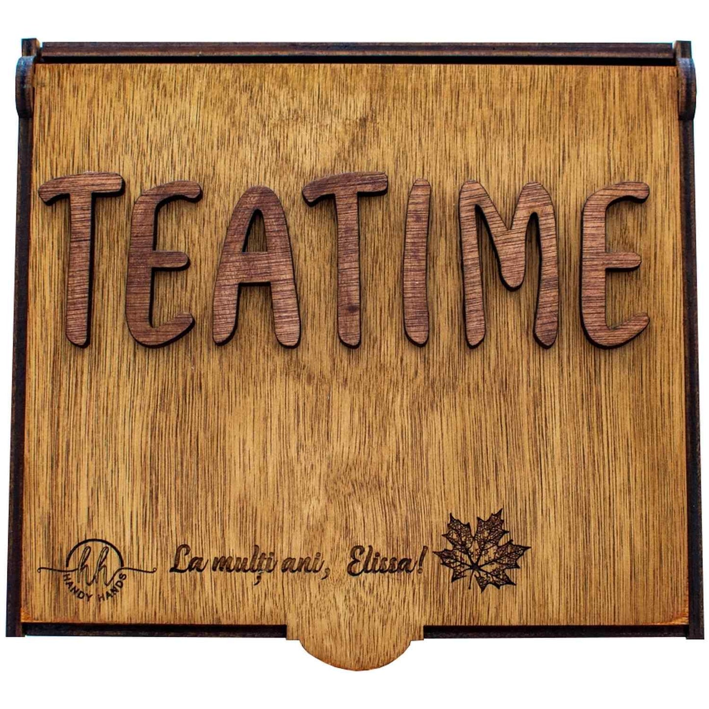 Cutie Personalizata din Lemn HH825 pentru depozitat Ceai Teatime