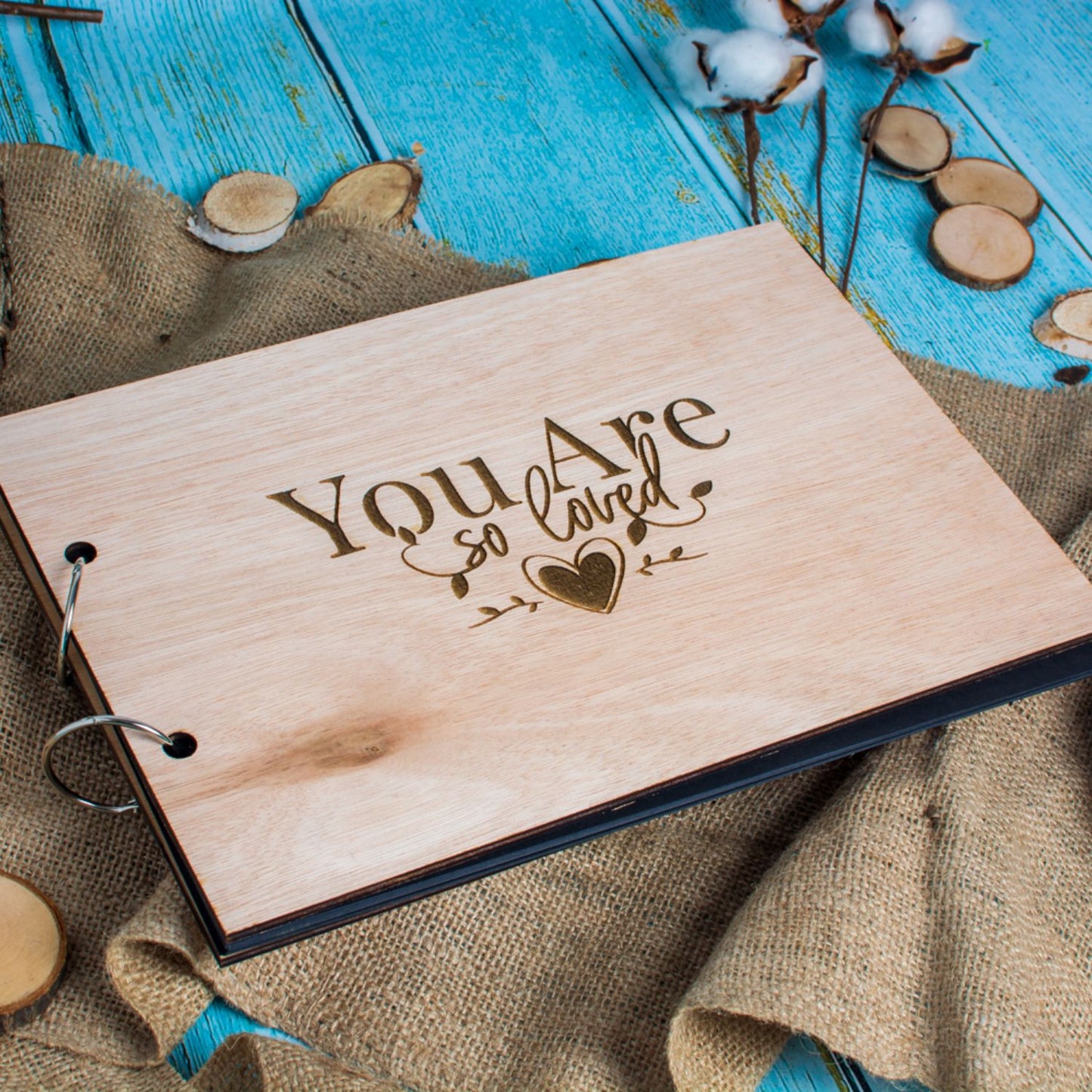 Album Foto GuestBook HH1567 Nunti Botezuri Majorat Personalizat din lemn You Are So Loved 30x21 cm