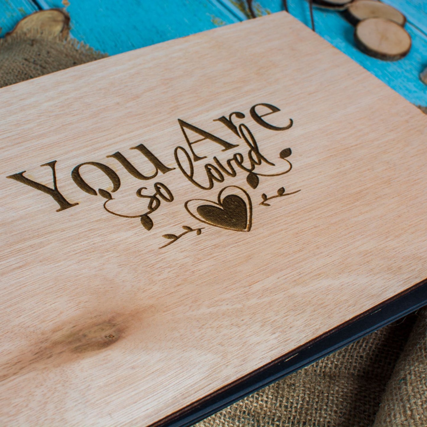 Album Foto GuestBook HH1567 Nunti Botezuri Majorat Personalizat din lemn You Are So Loved 30x21 cm