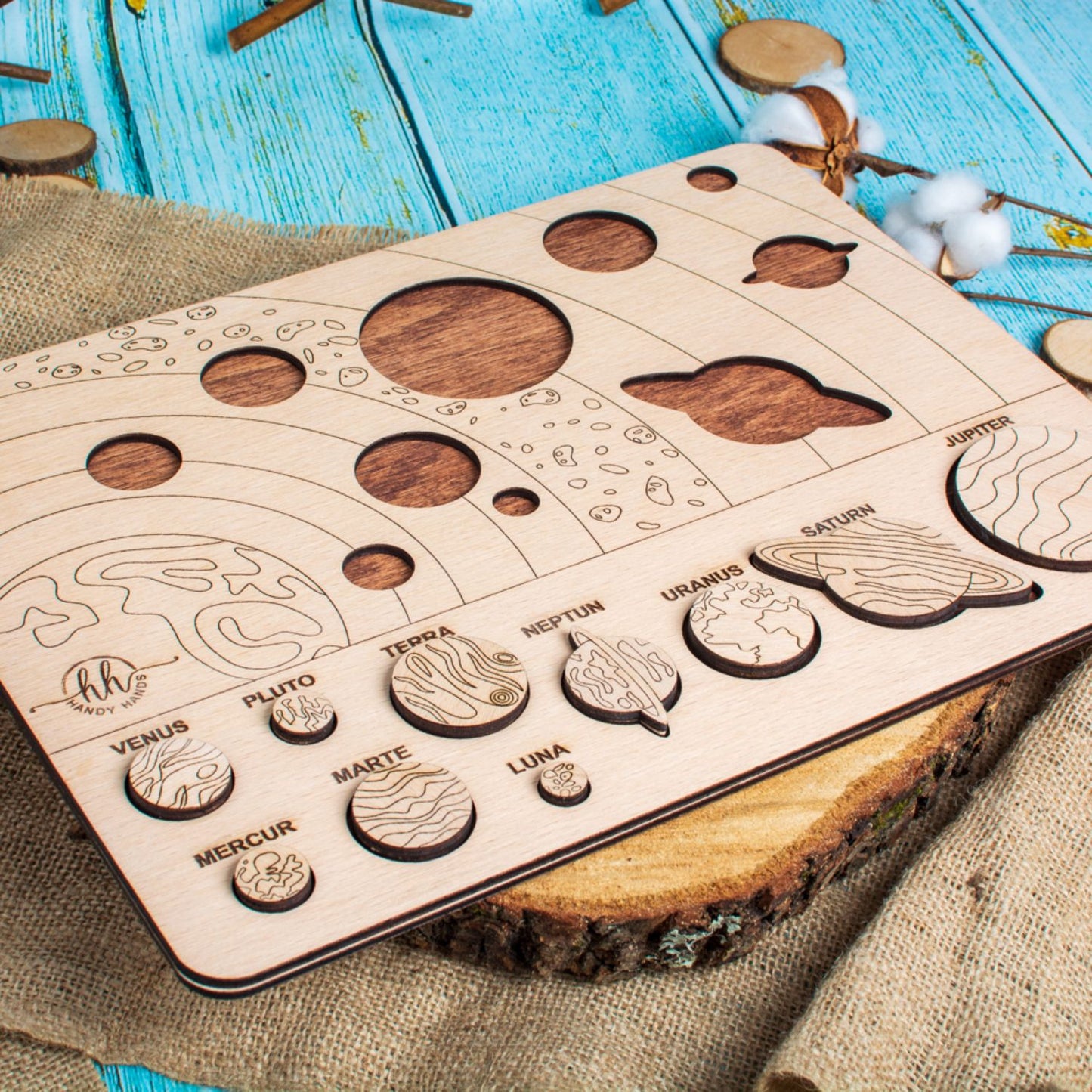 Puzzle din lemn Planete si sistemul solar