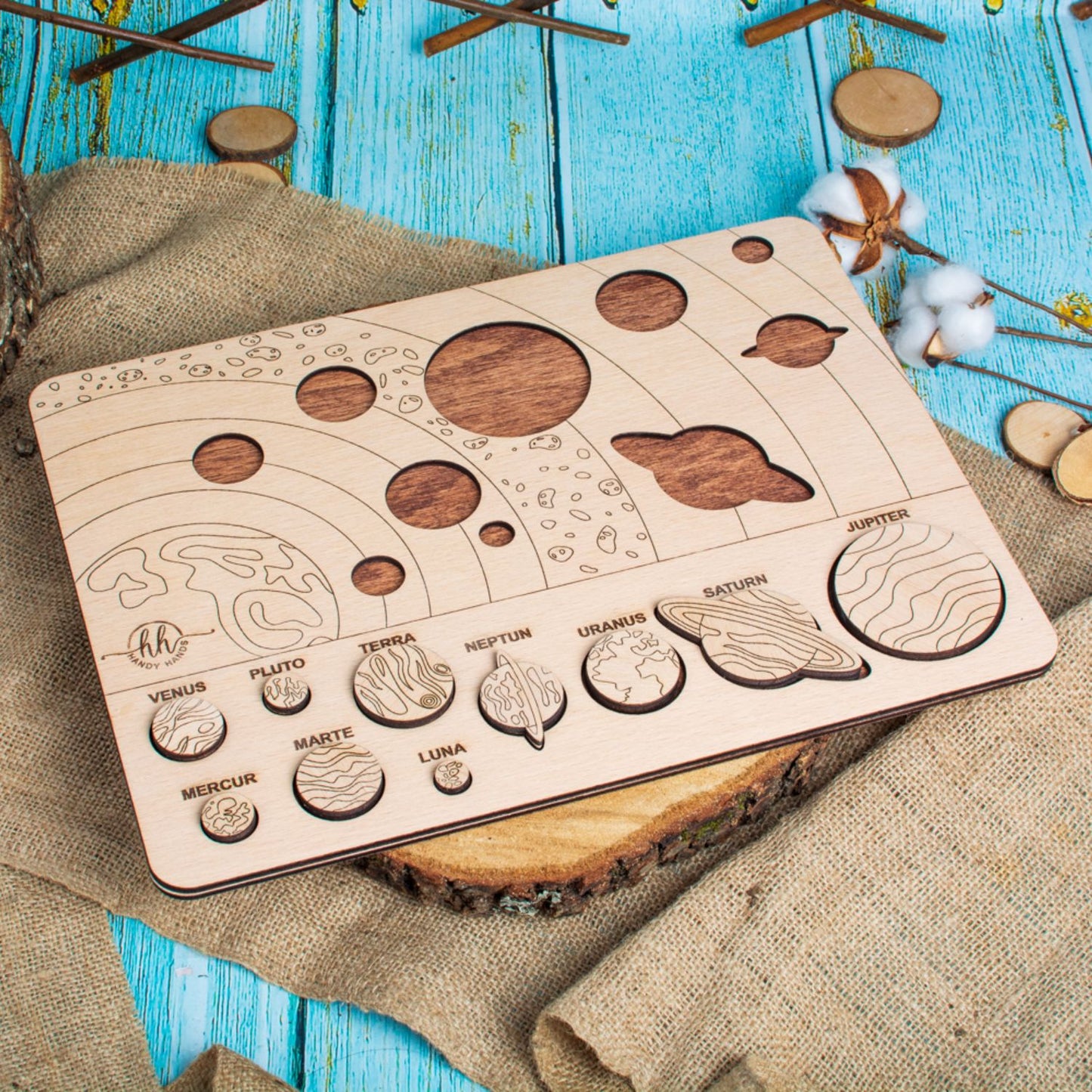 Puzzle din lemn Planete si sistemul solar