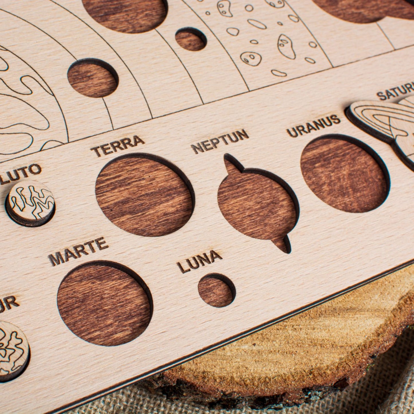 Puzzle din lemn Planete si sistemul solar