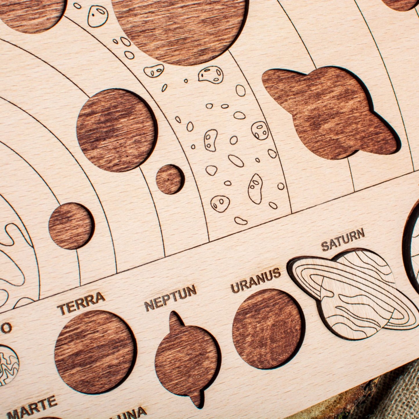 Puzzle din lemn Planete si sistemul solar