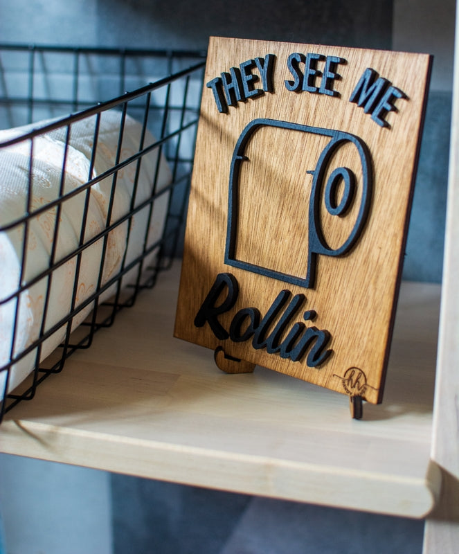 Decor Baie Hartie Igienica cu Mesaj Amuzant Personalizabil