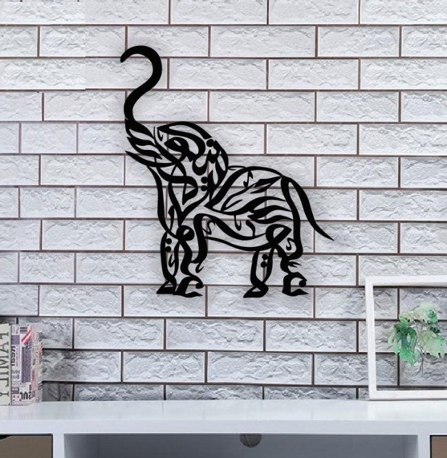 Decor Personalizabil Geometric perete Elefant HHH404 din lemn
