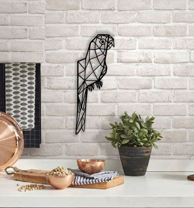 Decor Personalizabil Geometric perete Papagal HHH366 din lemn