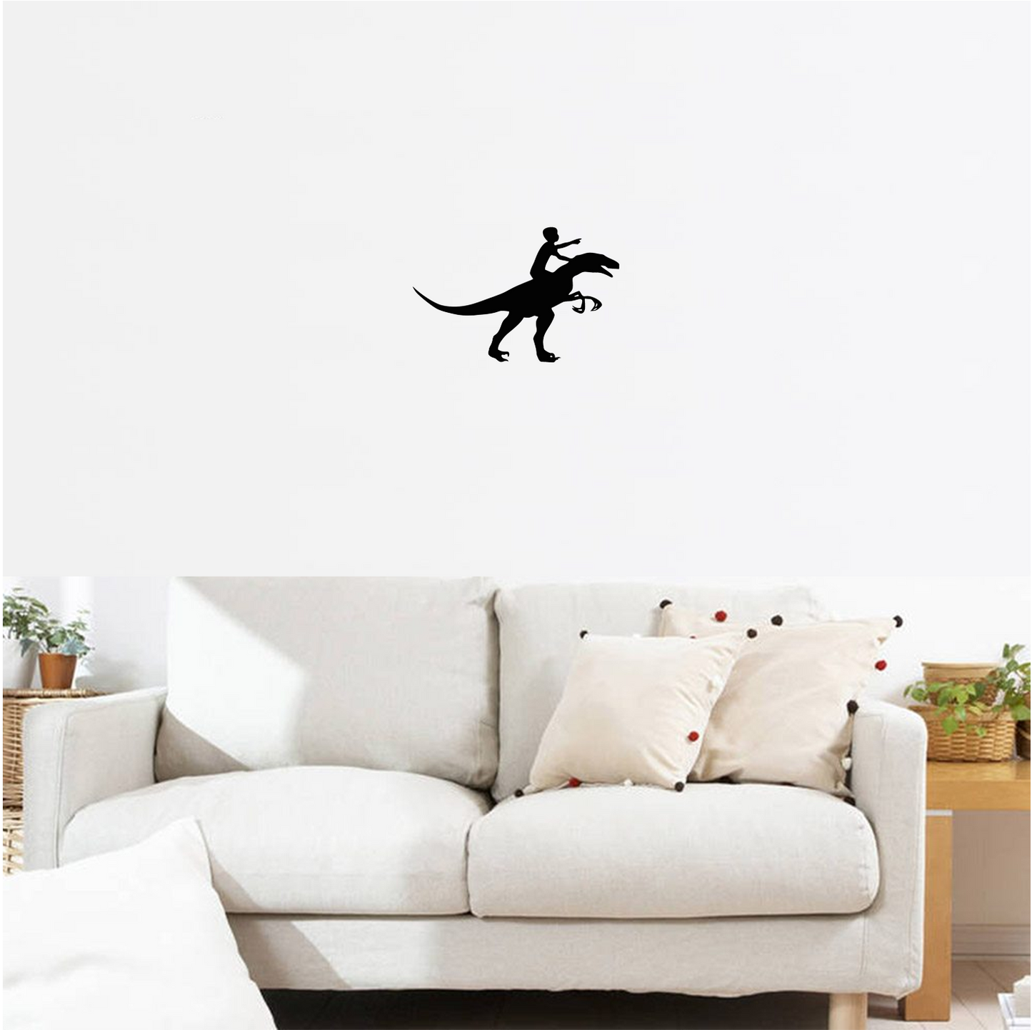 Decor perete Baiat pe Dinozaur HH690 din lemn