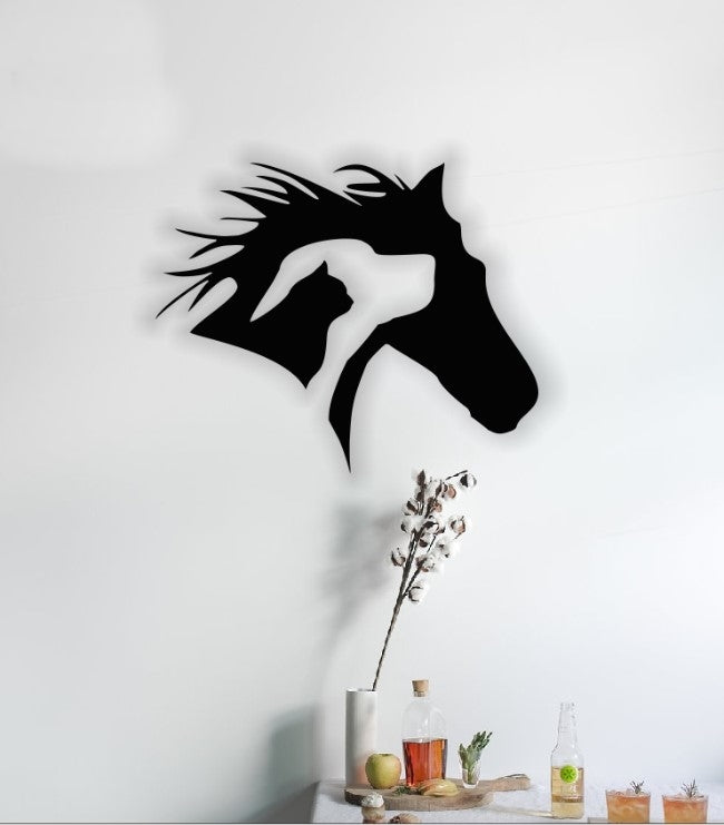 Decor perete Personalizabil Cal Caine Pisica HHH635 din lemn