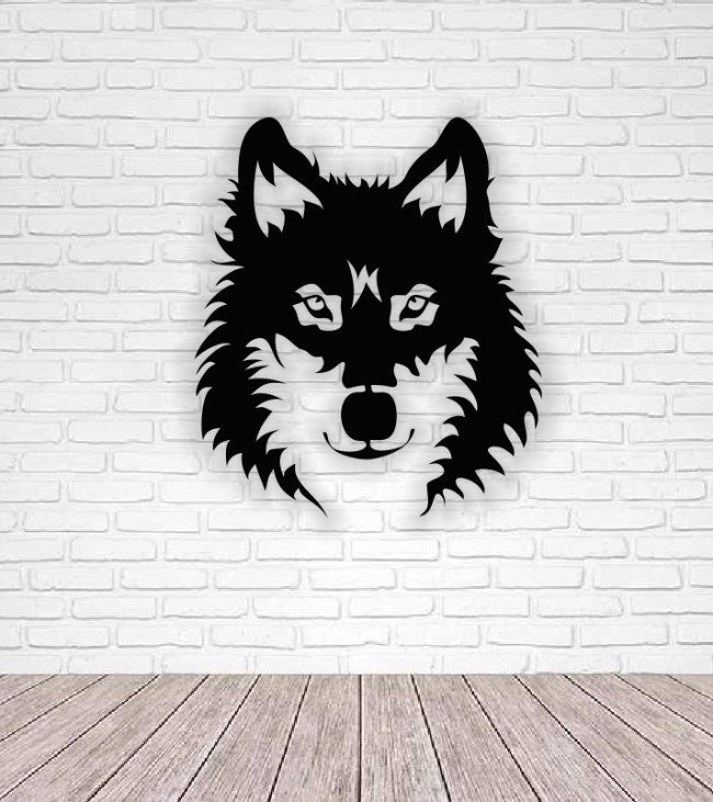Decor perete Personalizabil Cap de Husky din lemn