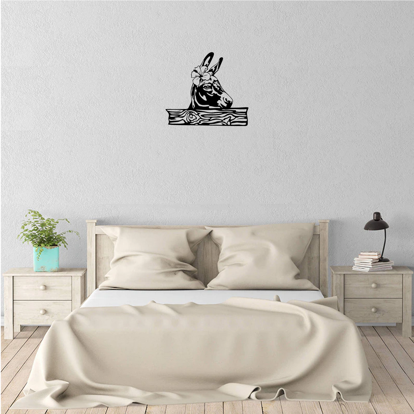 Decor perete Cap de Magarita HH736 din lemn