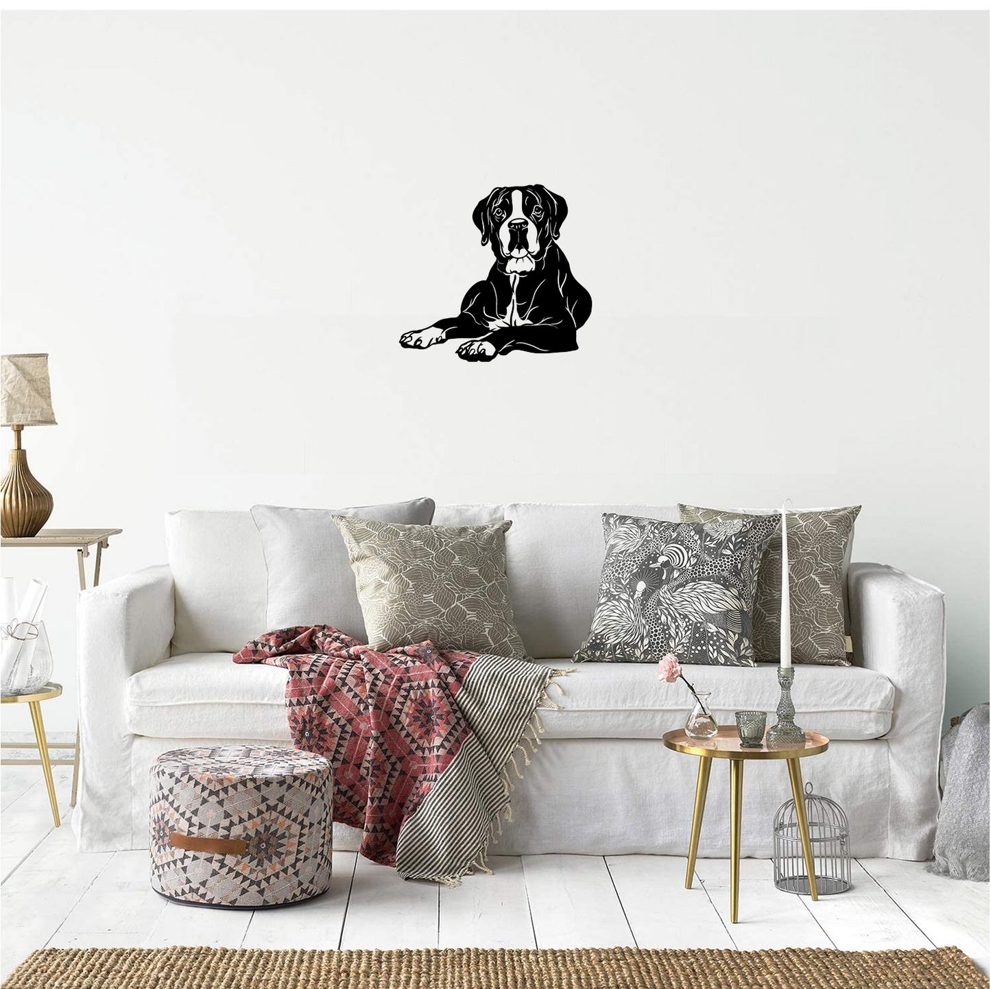 Decor perete Catel Boxer HH699 din lemn