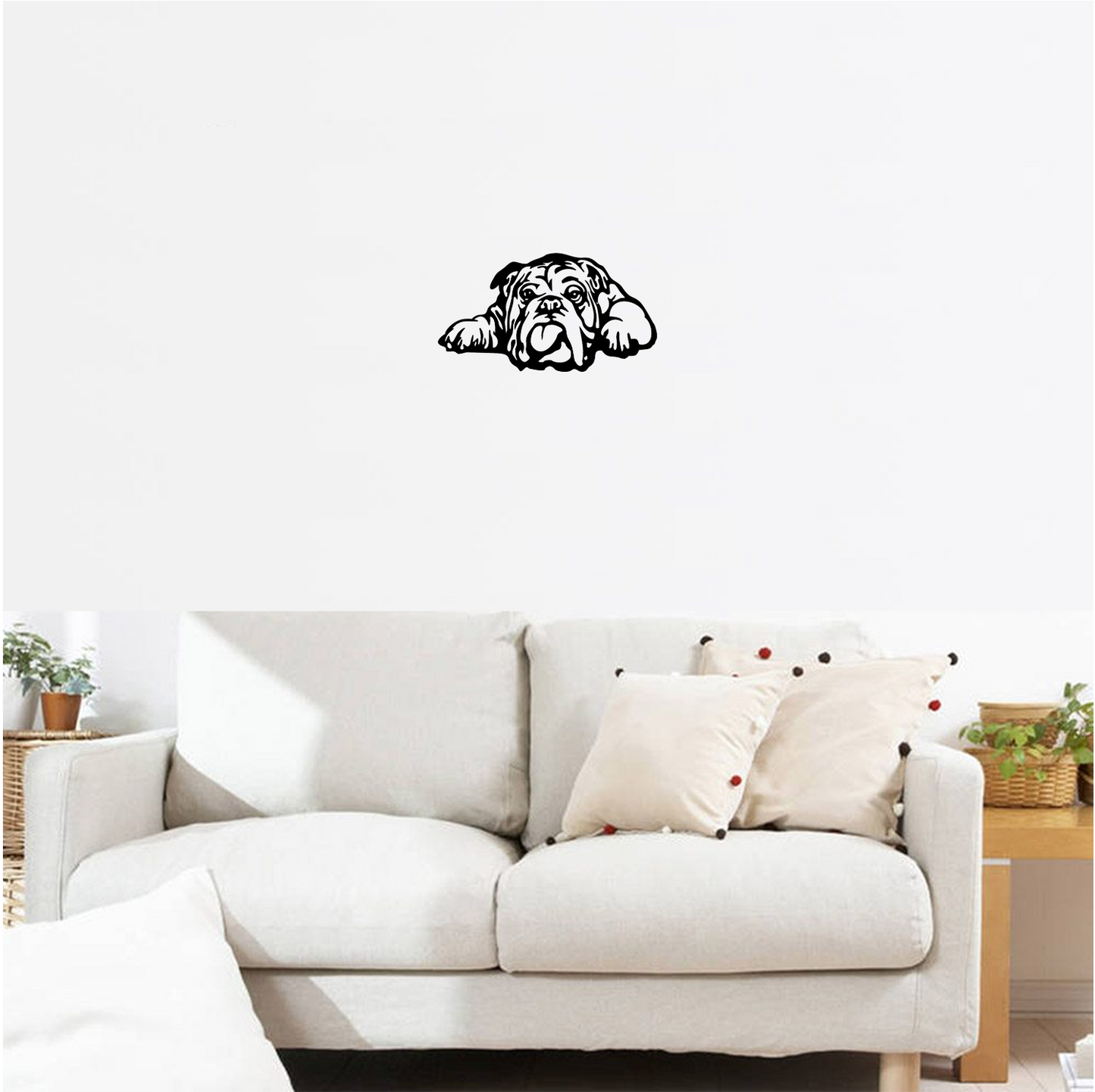 Decor perete Catel Bull Dog HH698 din lemn