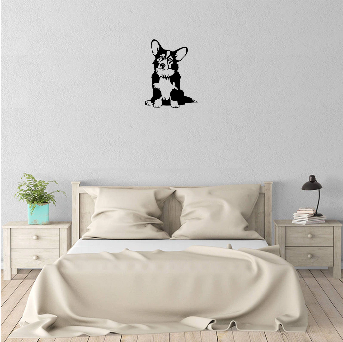 Decor perete Catel Corgi HH710 din lemn