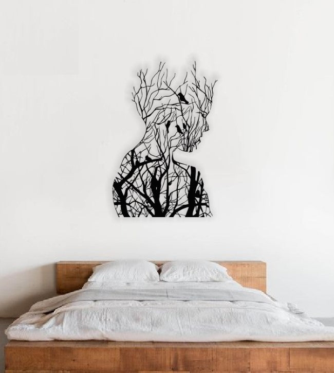 Decor perete Personalizabil Chipul din Copac HHH578 din lemn