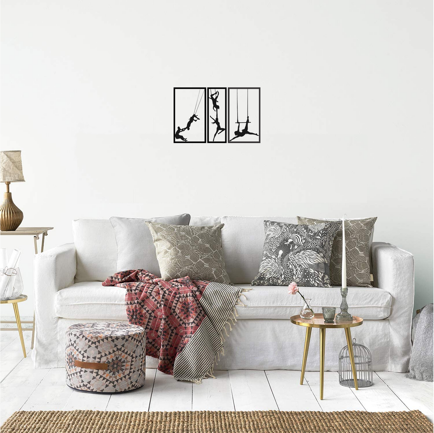 Decor perete Circ din 3 Parti HH777 din lemn