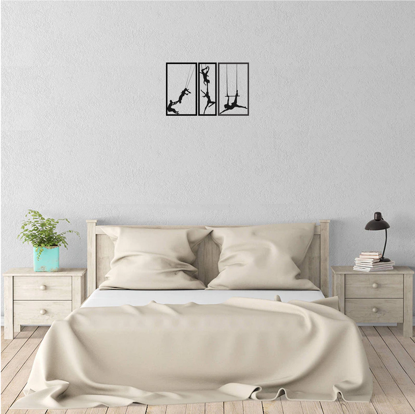 Decor perete Circ din 3 Parti HH777 din lemn
