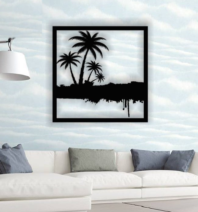 Decor perete Personalizabil Cocotier HHH378 din lemn