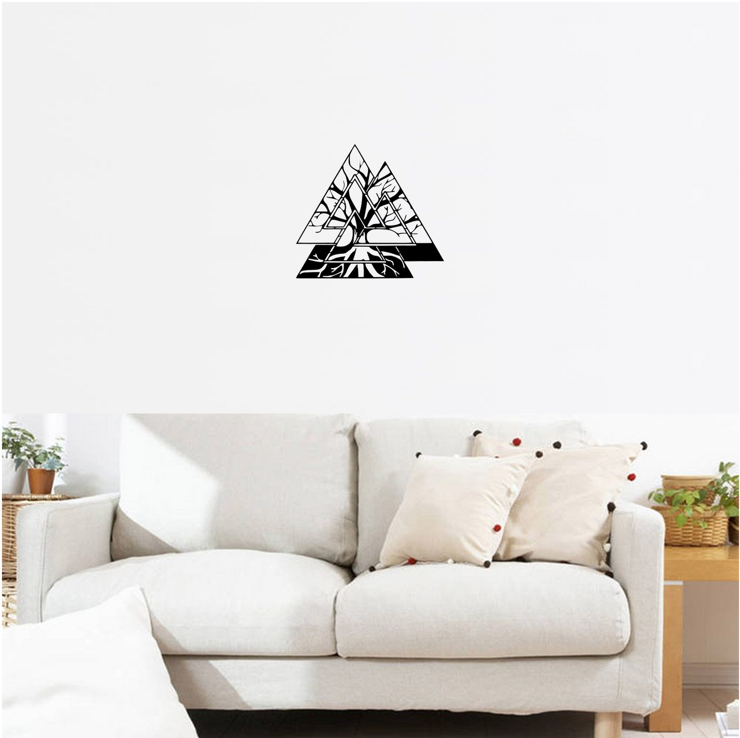 Decor perete Copac din Triunghiuri HH709 din lemn