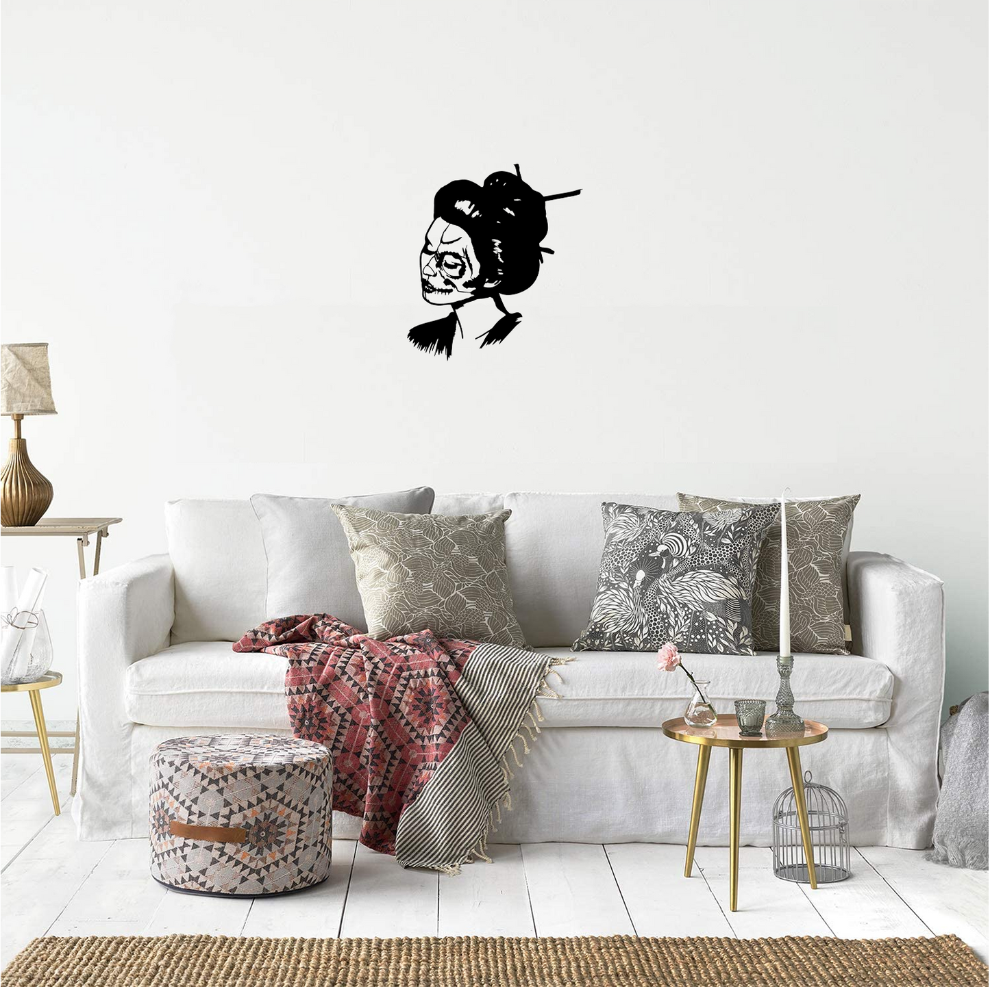 Decor perete Craniu Fata HH716 din lemn