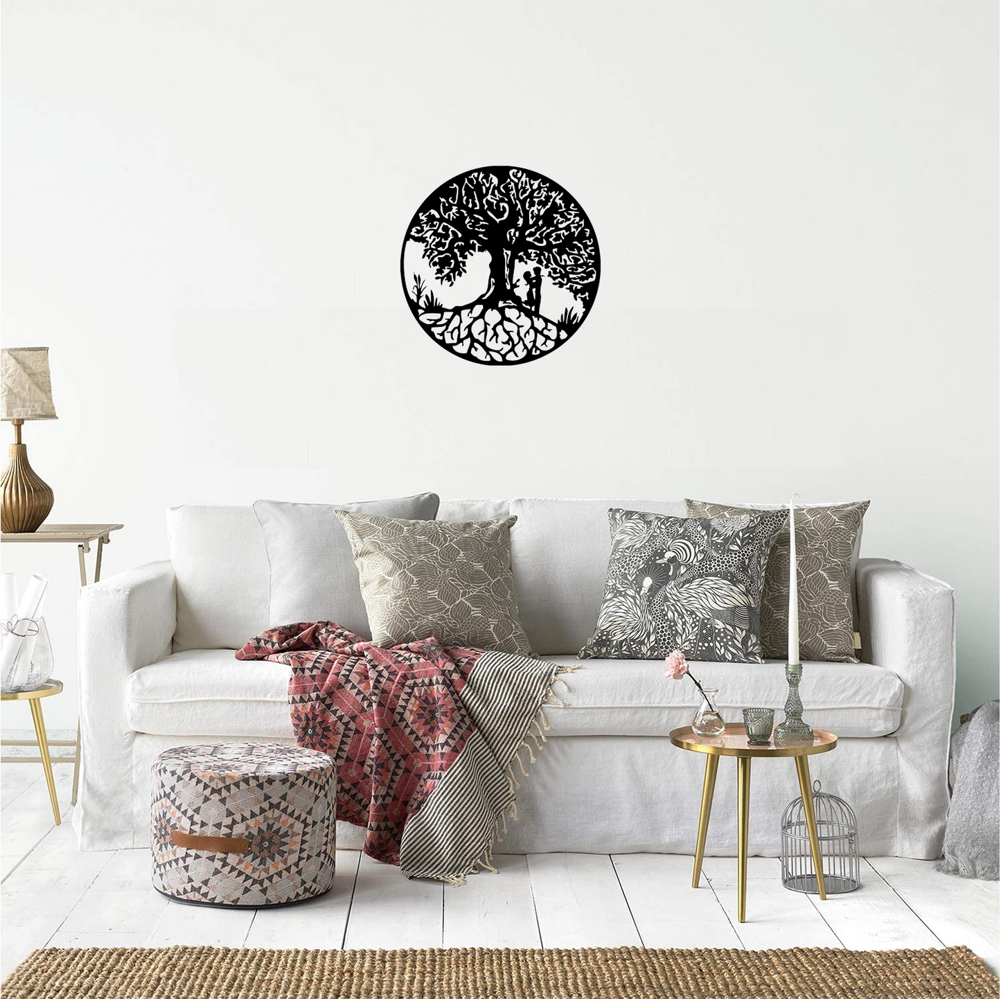 Decor perete Cuplu sub Copac HH684 din lemn