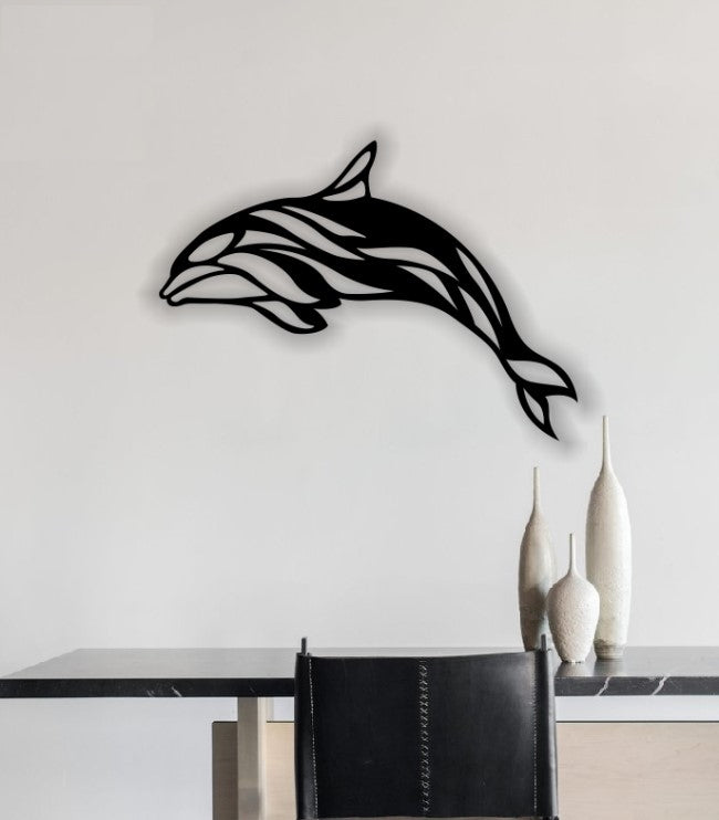 Decor perete Personalizabil Delfin HHH506 din lemn