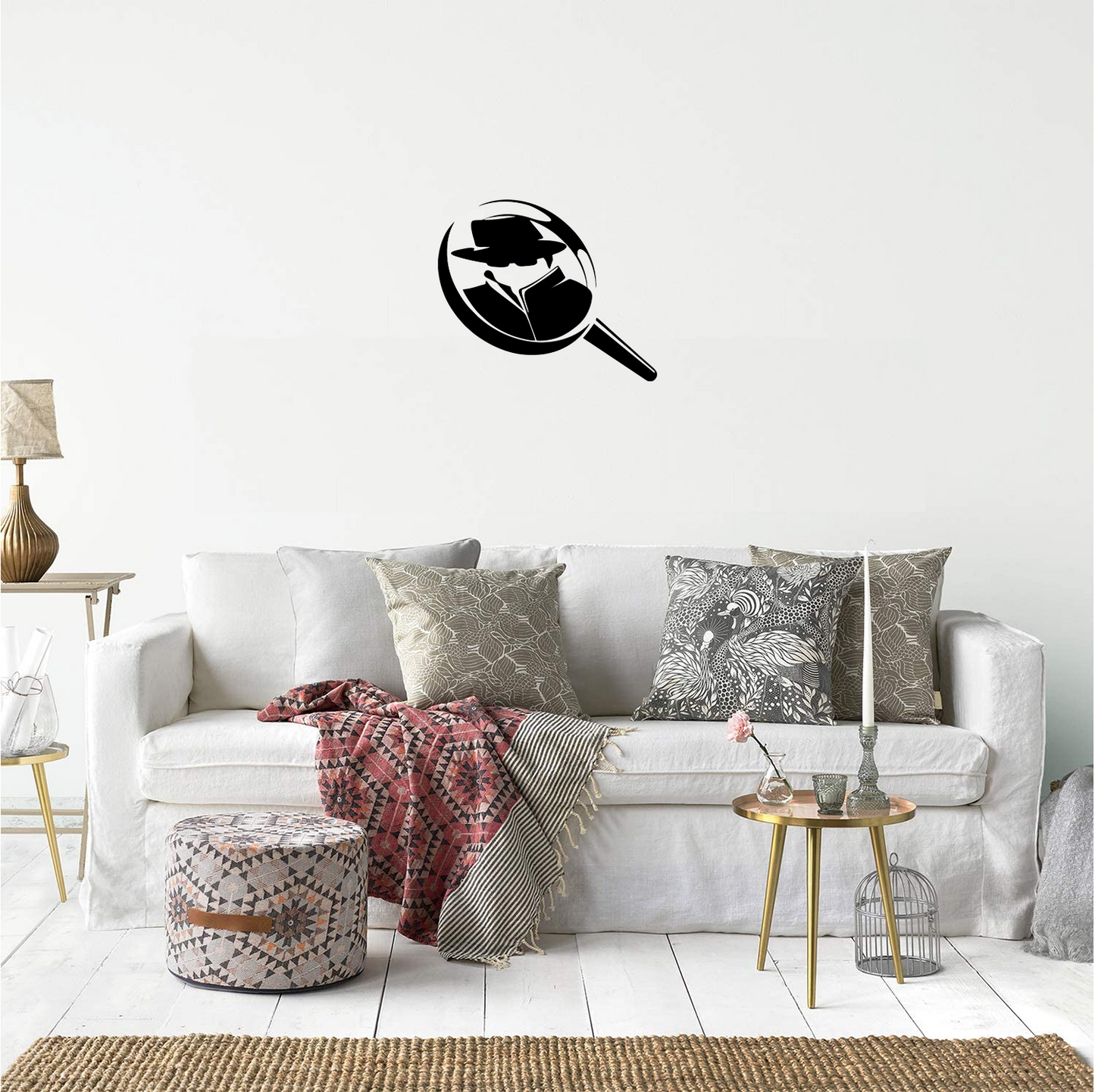 Decor perete Detectiv in Lupa HH731 din lemn