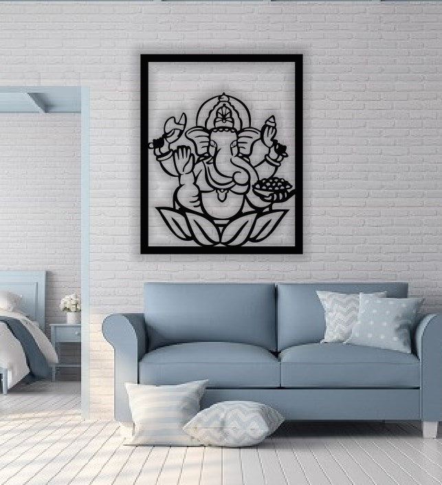 Decor perete Personalizabil Elefant Hindu HHH300 din lemn
