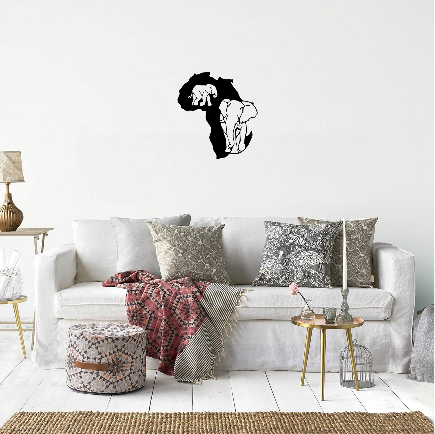 Decor perete Elefanti HH713 din lemn