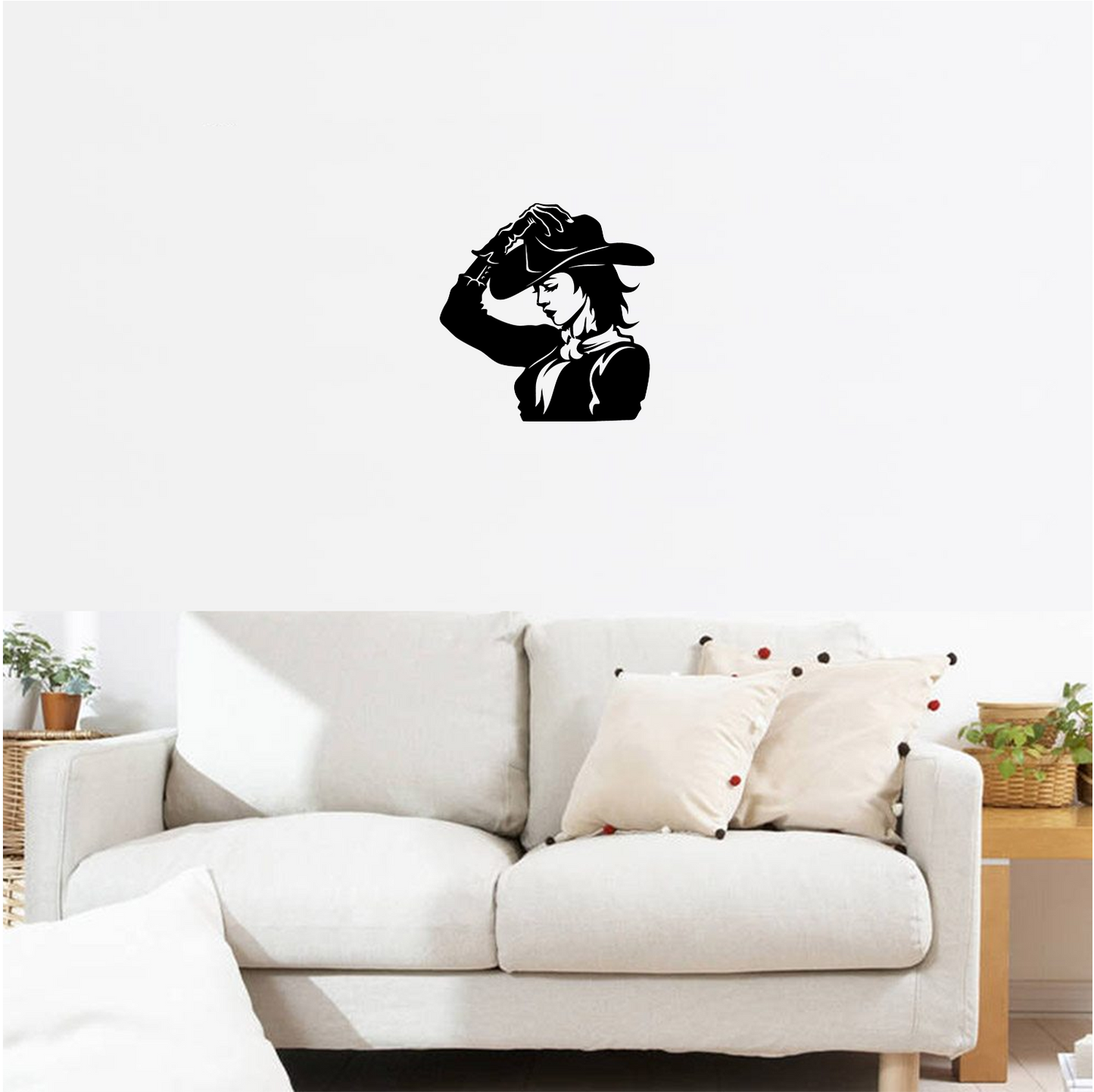 Decor perete Fata Cowboy HH771 din lemn