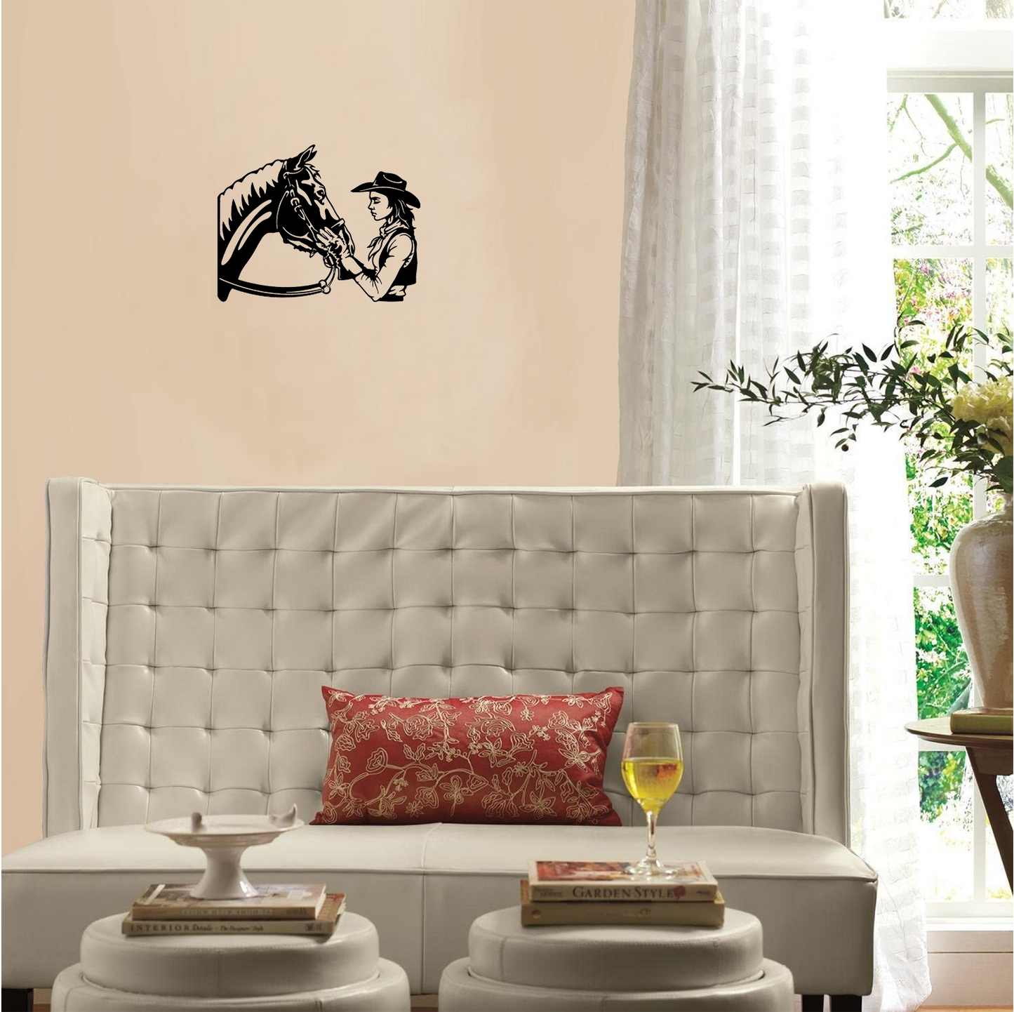 Decor perete Fata cu Cal HH787 din lemn