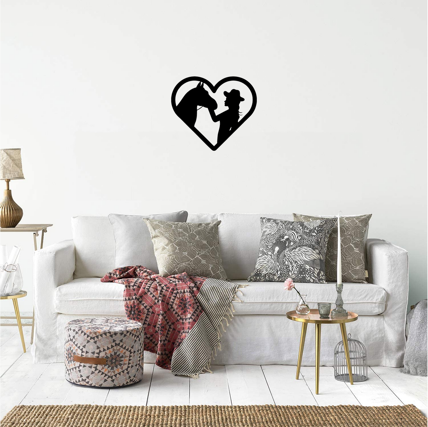 Decor perete Fata si Cal HH712 din lemn