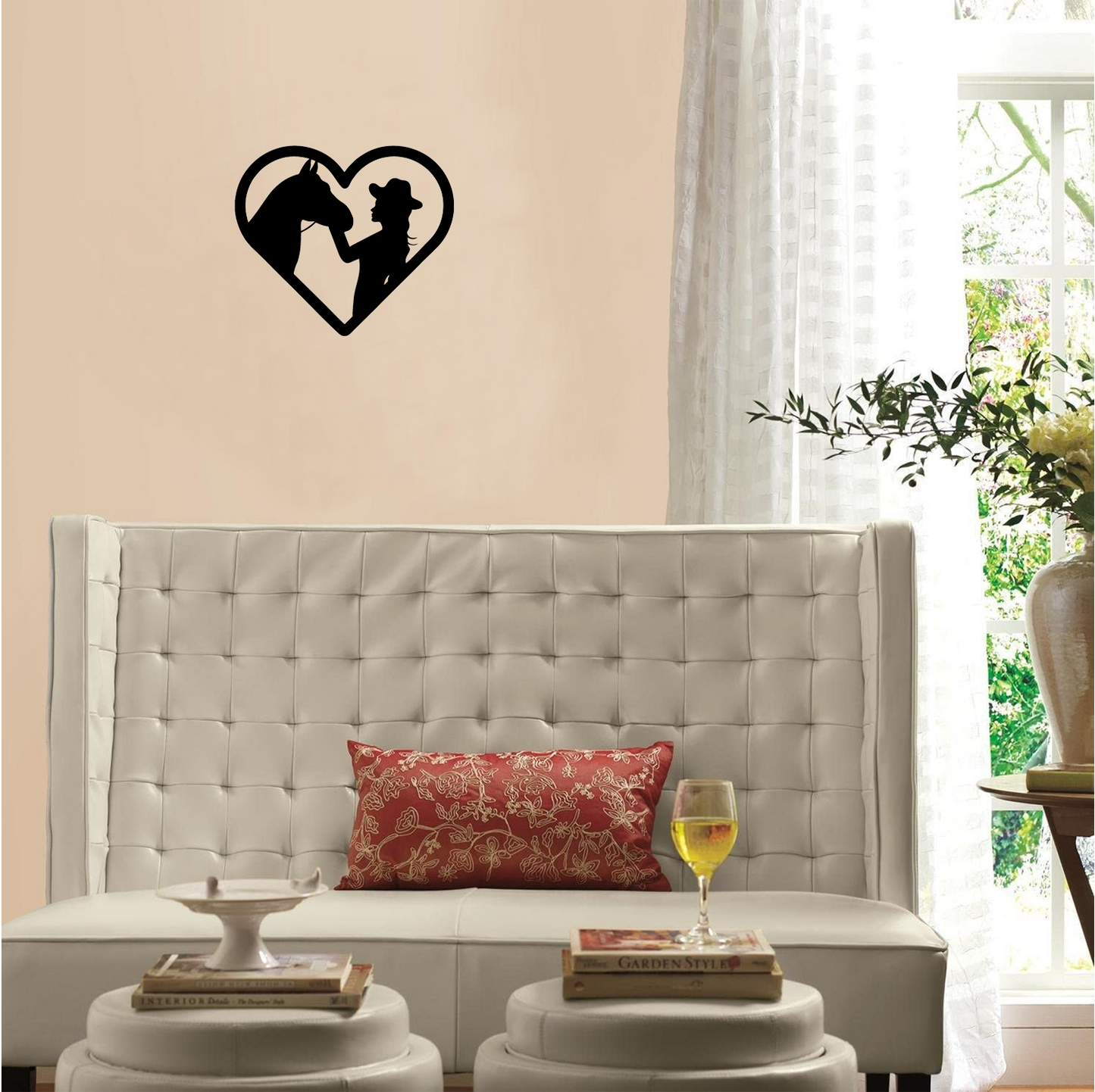 Decor perete Fata si Cal HH712 din lemn