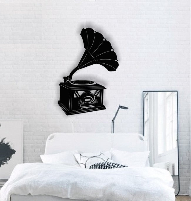 Decor perete Personalizabil Fonograf din lemn