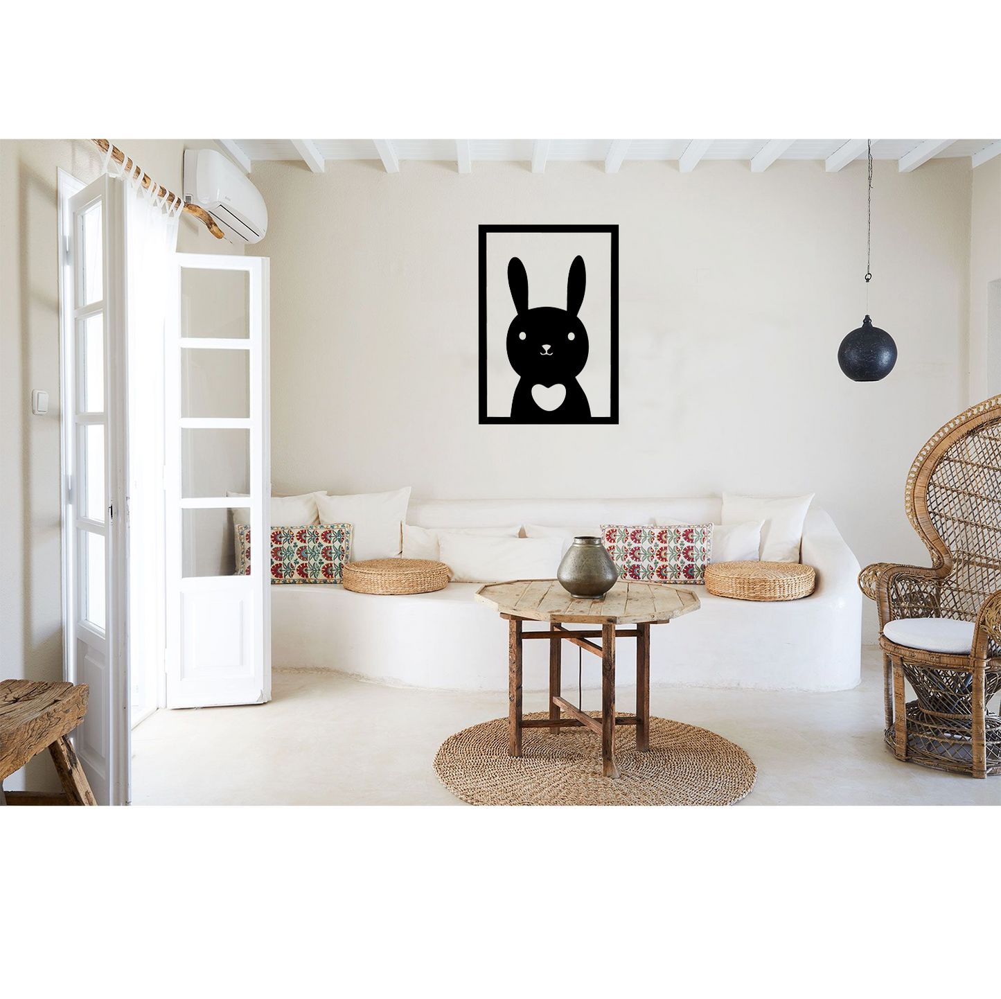 Decor perete Iepurasul Fericit HH732 din lemn