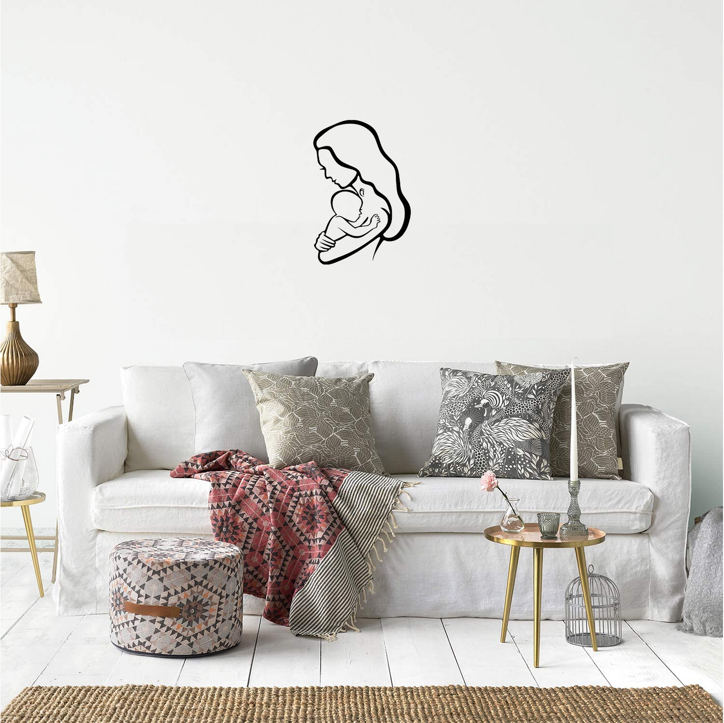 Decor perete Mama si Bebelus HH726 din lemn