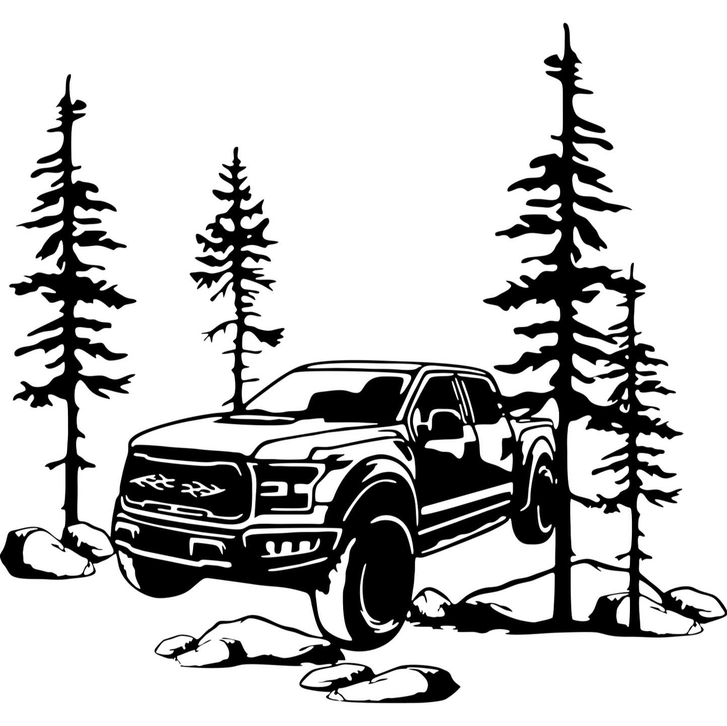 Decor perete Masina SUV HH765 din lemn